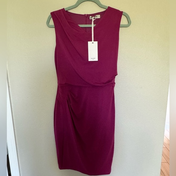 Grace Karin Magenta Berry Short Sleeve knee length Dress small - Picture 2 of 4